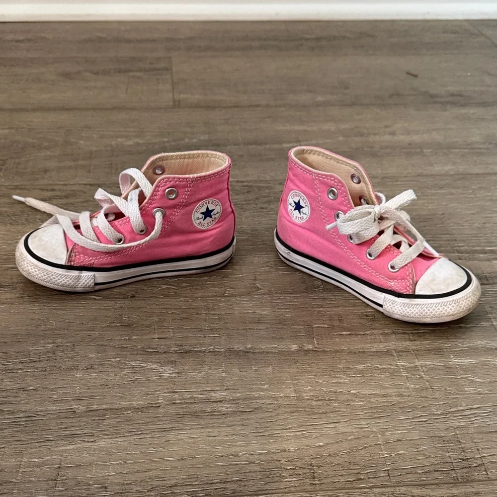 Converse Kids Pink High-Top Canvas Sneakers